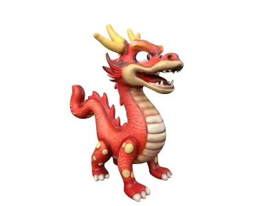 Chinese Dragon Low-poly 3D model
