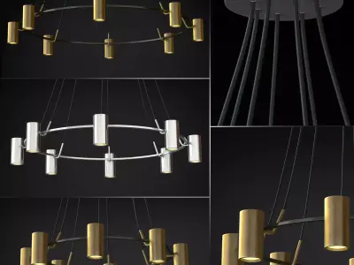 Chandelier CHAMPEAUX Low-poly 3D model