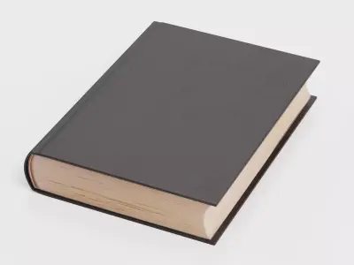 Blank Book V1 - Realistic Hardcover Aged Publication 3D model