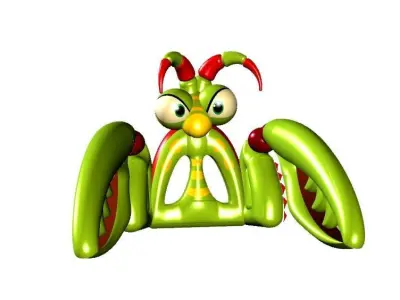  Mantis 3d model Rhinoceros 3D model 3D model