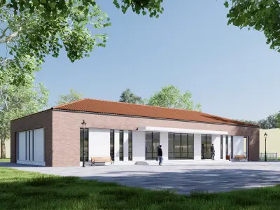 commercial building Low-poly 3D model get