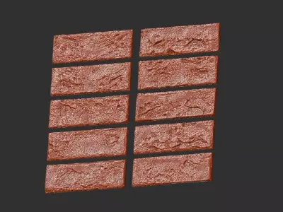 brick wall texture 3d 3D print model