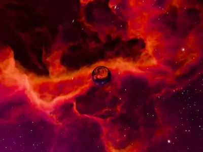 The Burning Sovereign Nebula HDRI 16k seamless 3D model