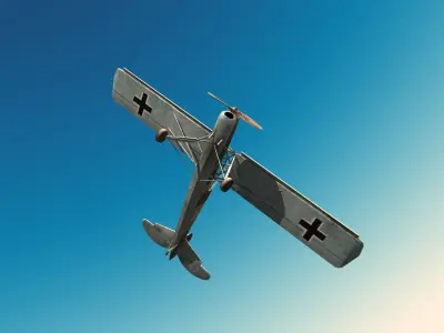 Fieseler Fi-156 Low-poly 3D model