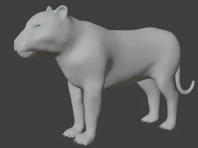 White Tiger 3D model