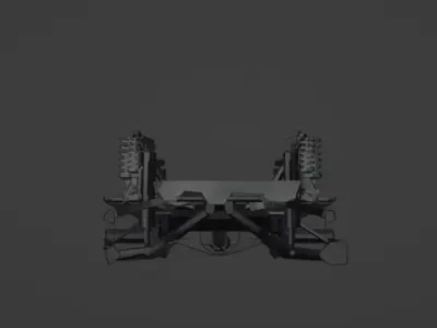 Off-Road Chassis Rigged 3D Model  Low-poly 3D model