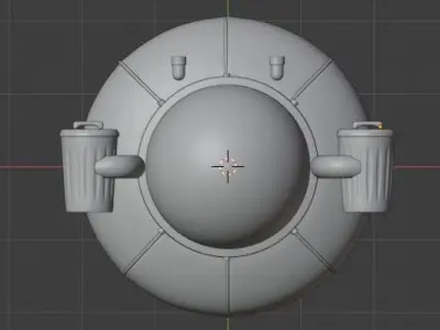 Rick Sanchez ship Low-poly 3D model