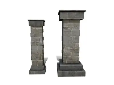 Stone Pillar Low-poly Free low-poly 3D model