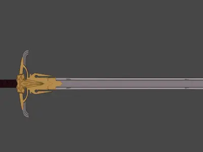 Anime Medieval Fantasy Sword  Low-poly 3D model