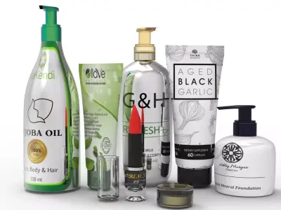 3D Cosmetics Product Modeling 3D model