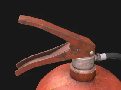 Fire extinguisher Low-poly 3D model 14