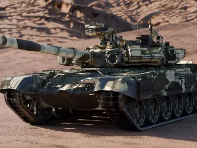Rigged T90A Game Ready 3D model