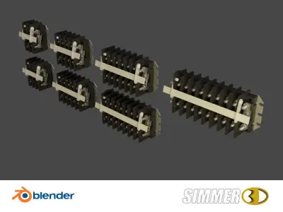 States NT Terminal Blocks for Electrical Controls 3D model