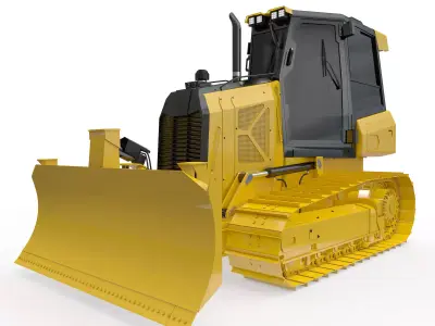 Bulldozer Small Rigged 3D model