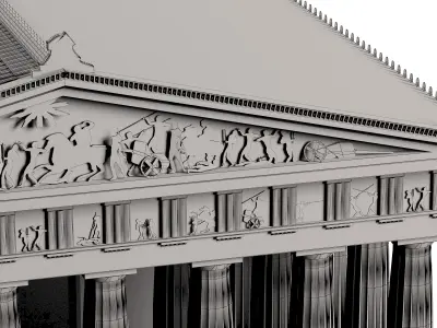 Parthenon greek temple 3D model buy