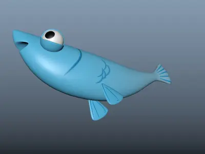 Fish Stylized Low-poly 3D model