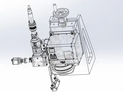 Z axis fine-turning laser module 3D model