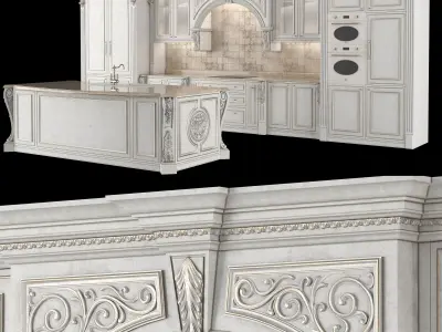 classical kitchen 1 3D model
