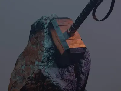 Thor 2011 Hammer Mjolnir 3D Model 3D model