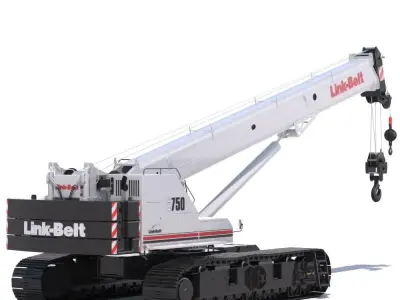 Link Belt TCC-750 Telescopic Crawler Crane 3D model