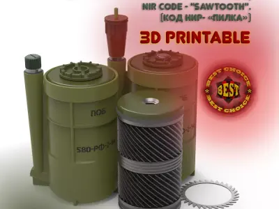 POB fragmentation jumping land mine of RF 3Dprintable moulage 3D model