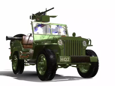 JEEP WILYS Low-poly 3D model