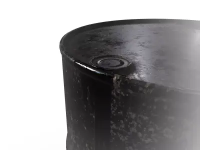Worn Metal Barrels Low-poly 3D model