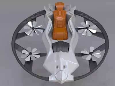  futuristic drone for civilian and military 3D model