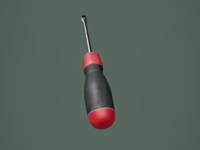 Screwdriver 01 Low-poly 3D model