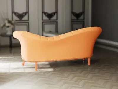 Furniture Sofa Chaise Lounge Low-poly 3D model