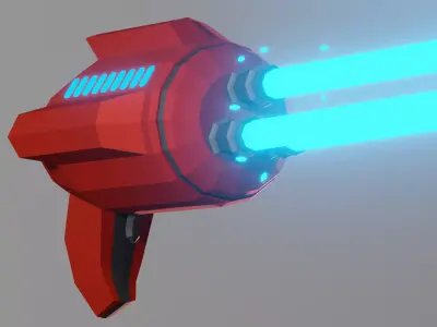 Low Poly Mining Laser Free low-poly 3D model