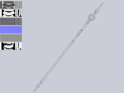 Dark spear Low-poly 3D model purchase