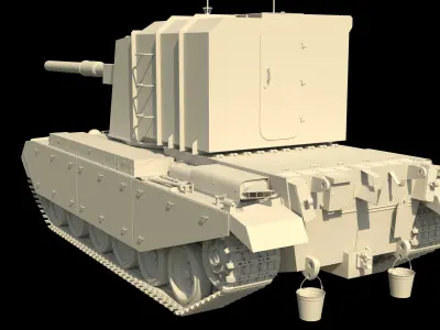 Fv4005 Stage 2 183mm 3D model