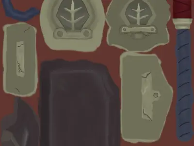 Hand Painted Low Poly Poppy Hammer Free low-poly 3D model