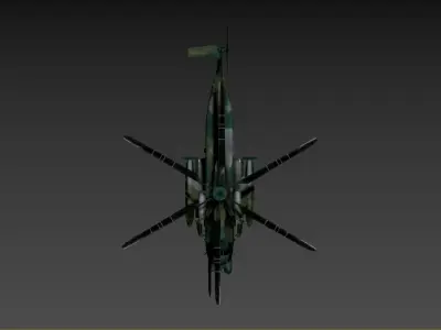 3D model of a military helicopter 3D model