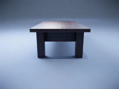 Vintage table Low-poly 3D model