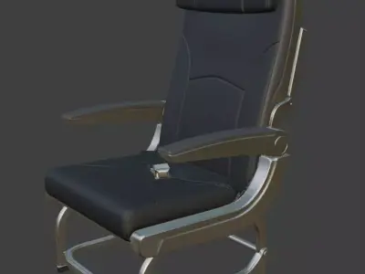 airplane seat chair 3D model