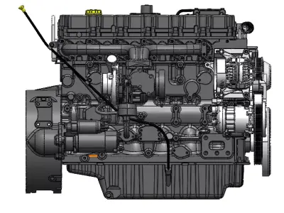 Perkins diesel engine 3D model