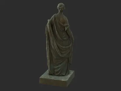 Roman Woman Statue - Bronze Low-poly 3D model