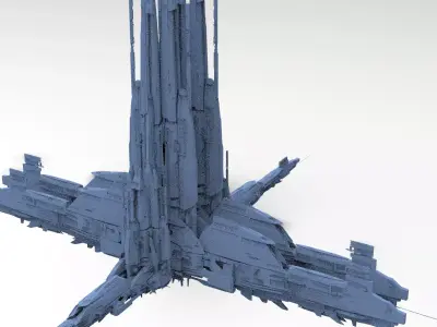 Halo Forerunner Inspired Towers Large 2 3D model