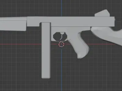M1928 Thompson SMG Low-poly 3D model