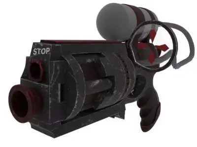 cosmic gun lowpoly stylize 4k tex Low-poly 3D model