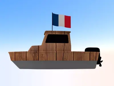 France Fishing Boat 3D model