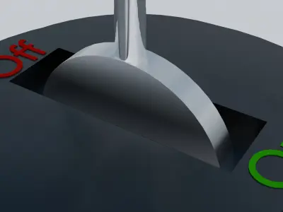 Power switch on-off Low-poly 3D model