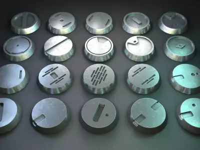 robotic hardsurface parts Free 3D model