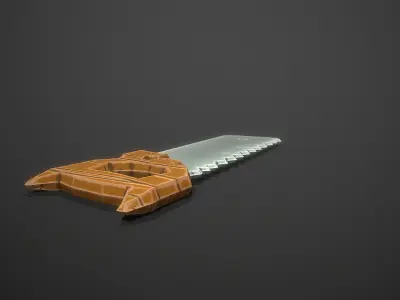 Stylized Saw Low-poly 3D model