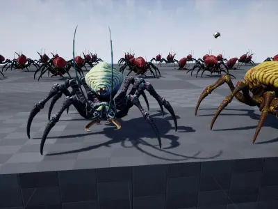 Bug 02 Low-poly 3D model