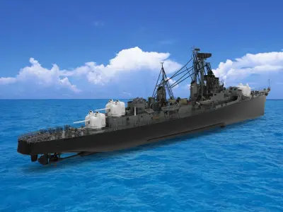 Japanese destroyer 1939 3D model