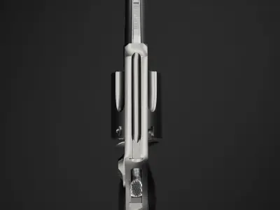Smith and Wesson Model 637 Revolver Low-poly 3D model