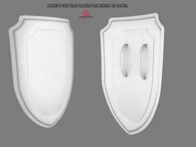 ANCIENT EGYPTIAN WAR SHIELD 3D MODEL Low-poly 3D model get